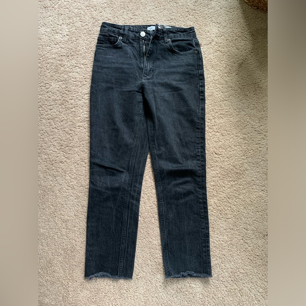 Zara Black Straight Leg Jeans